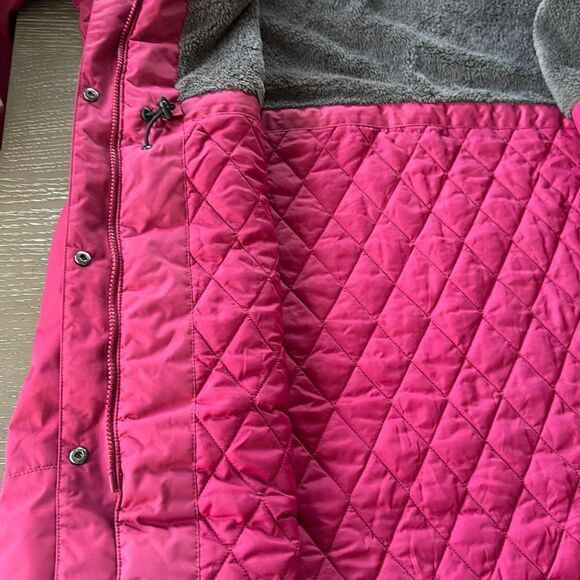 L.L.Bean Women’s Size 1X Regular Deep Magenta Hooded Zipper Up Casual Jacket EUC - Picture 12 of 16